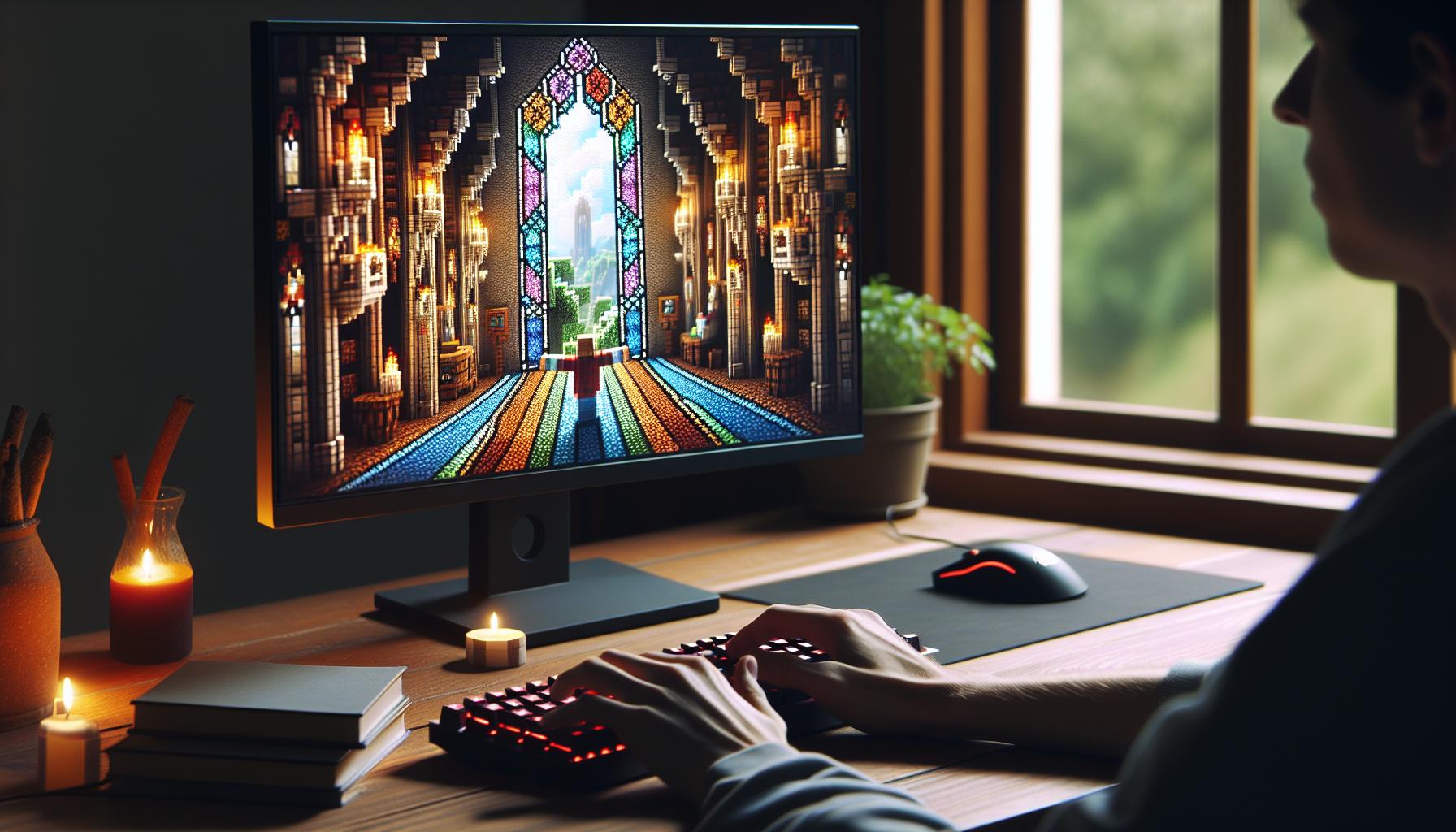 Zastosowania kolorowego szkła w grze Minecraft