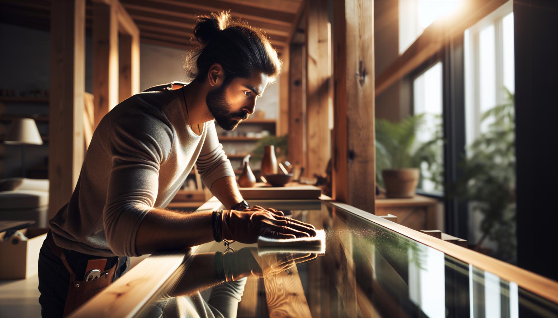 Jak dbać o szkło przymocowane do drewna?