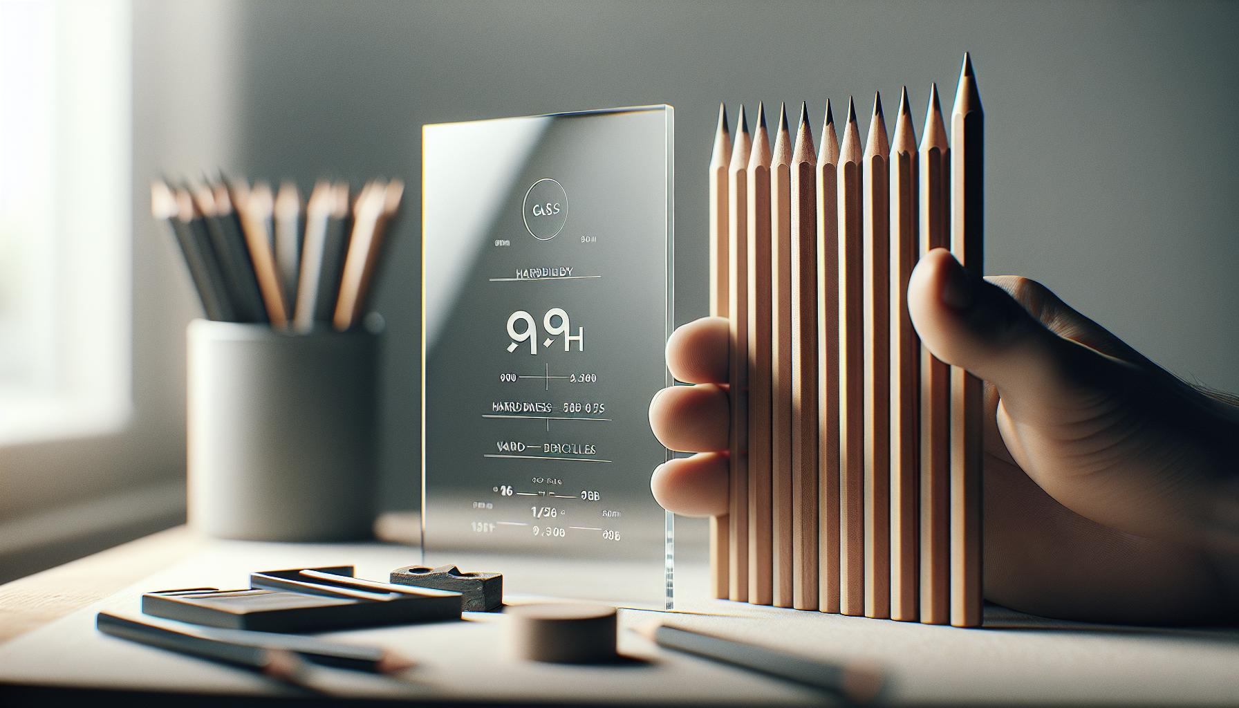 Szkło 9h a twardość ołówka rysunkowego