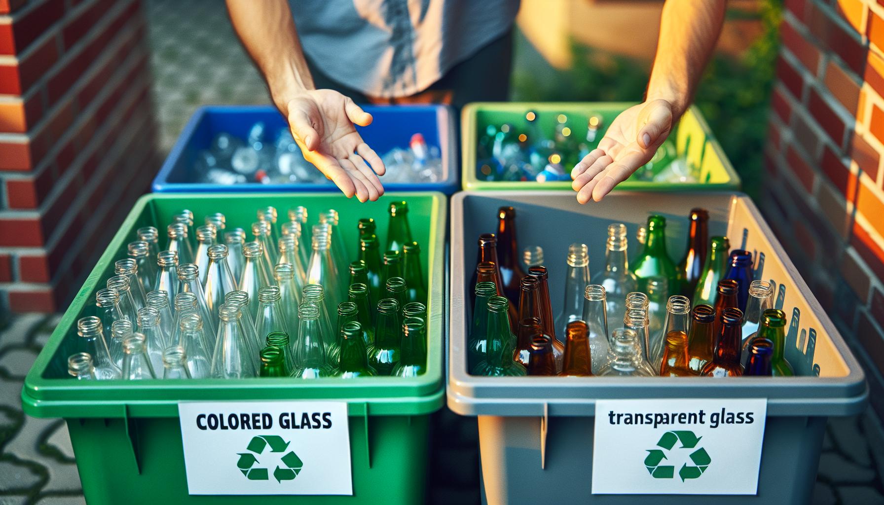 Jakie są zasady segregacji szkła kolorowego i przezroczystego?