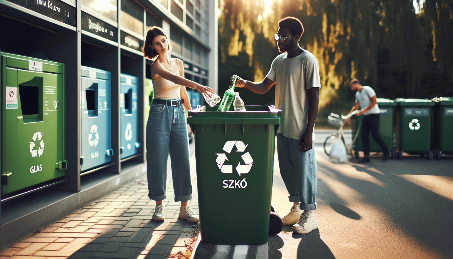 Jaki kolor ma kosz na szkło w Polsce?