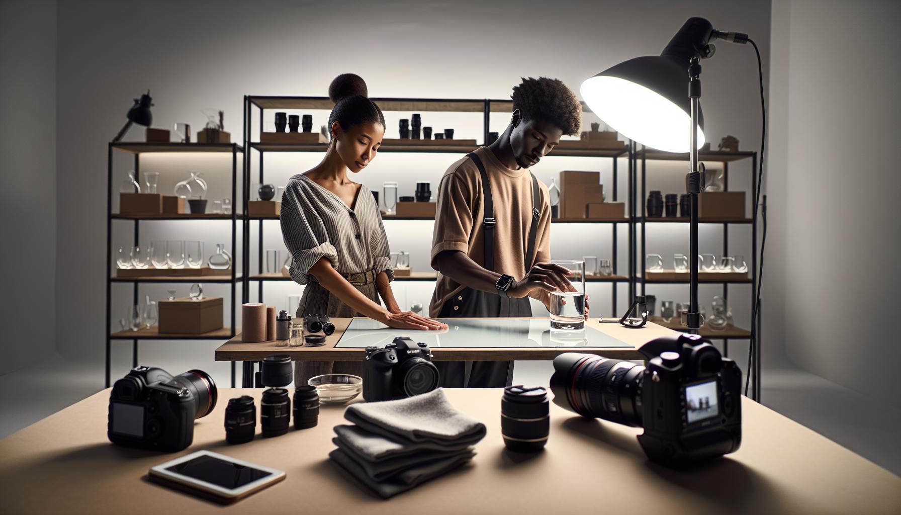 Przygotowanie sprzętu do fotografii szkła