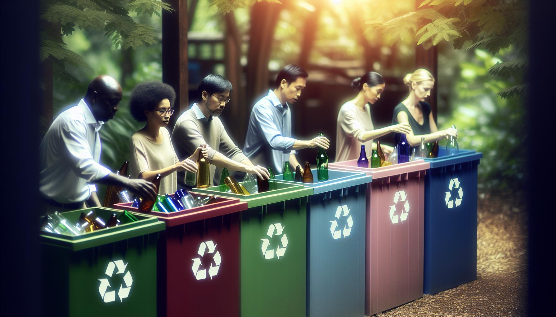 Główne zasady segregacji kolorowego szkła