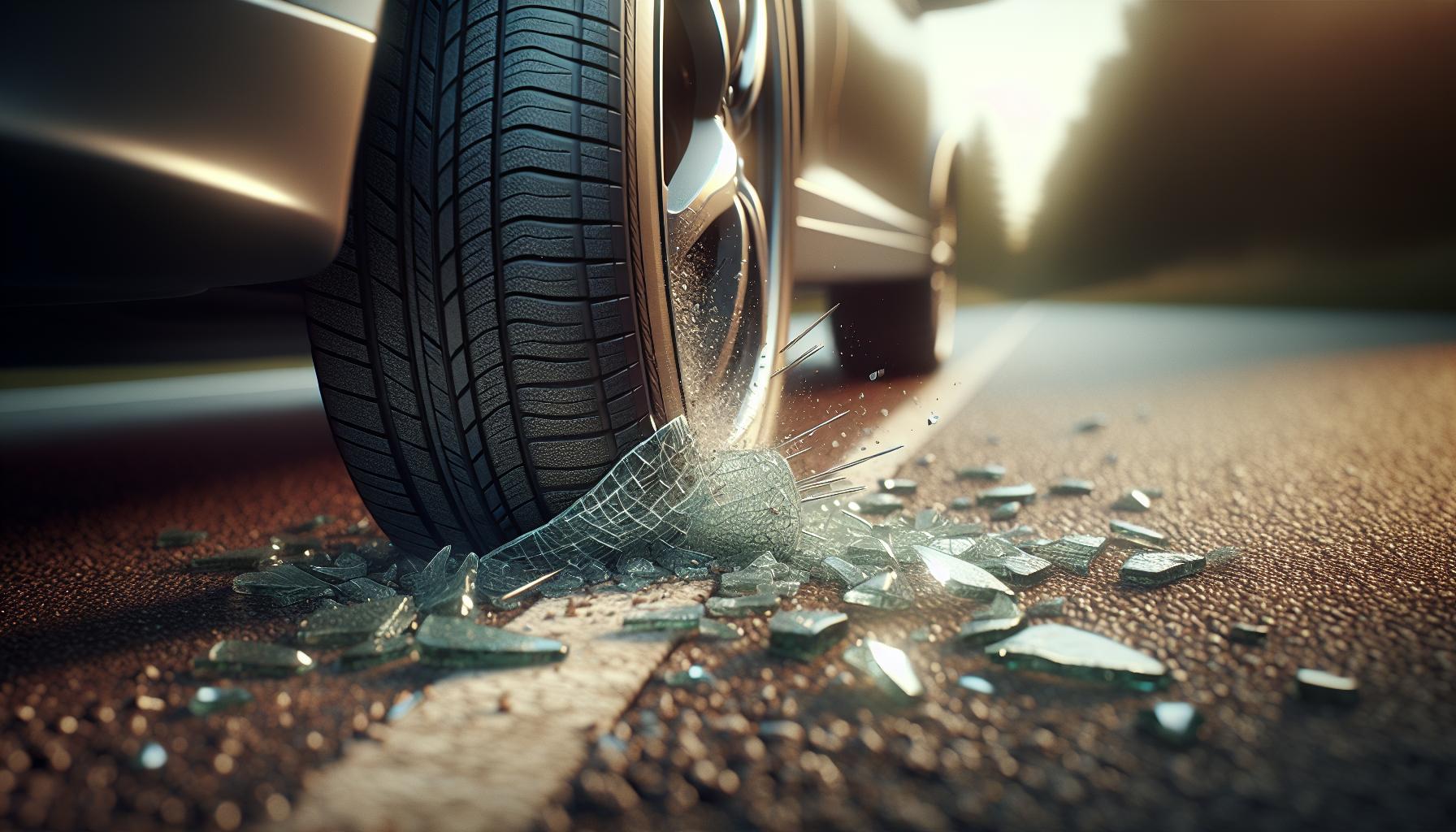 Jak szkło może uszkodzić oponę?