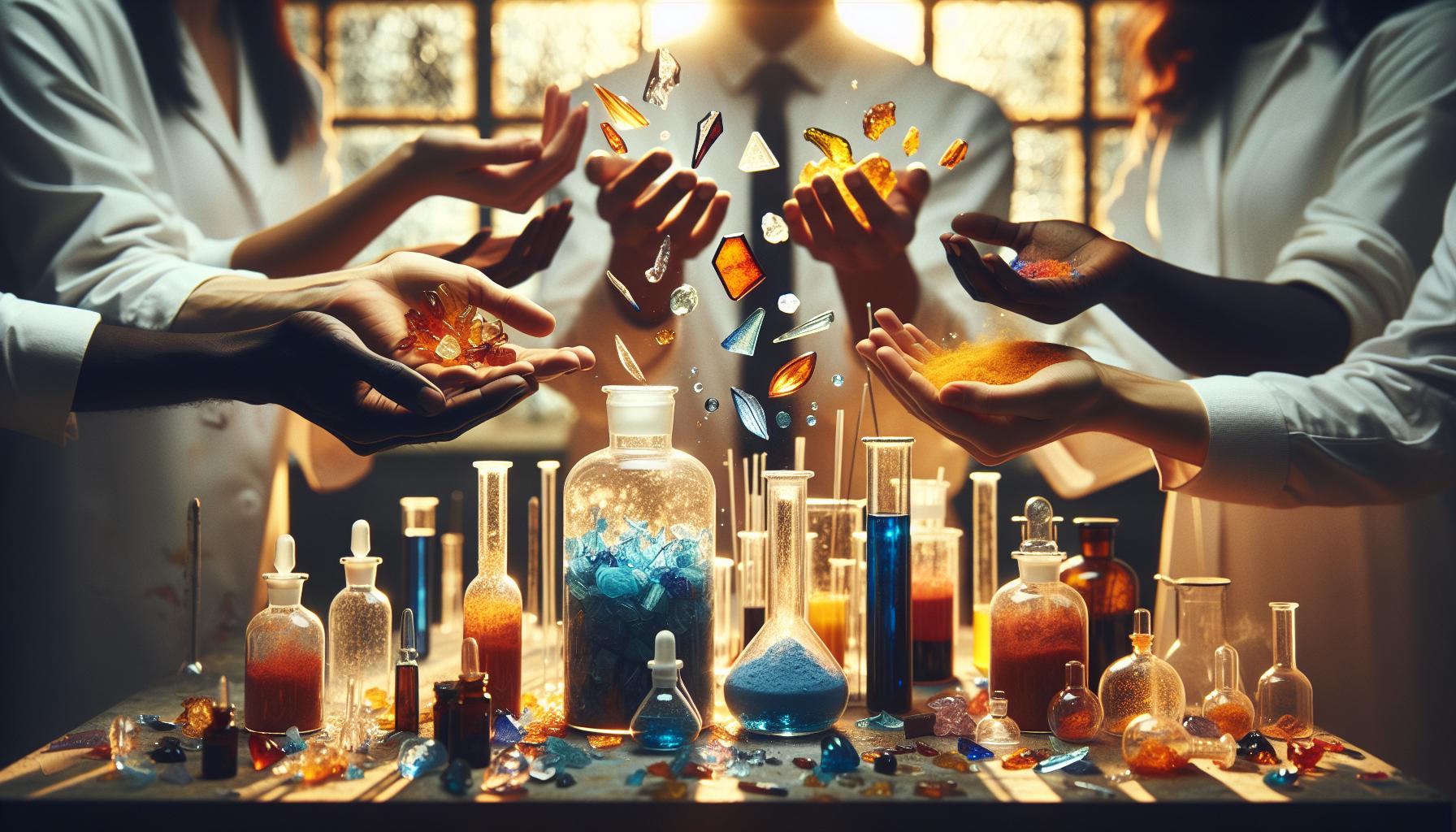 Jak zabarwić szkło – Techniki kolorowania DIY 1 Podstawy chemii szkła: Jak działają pigmenty