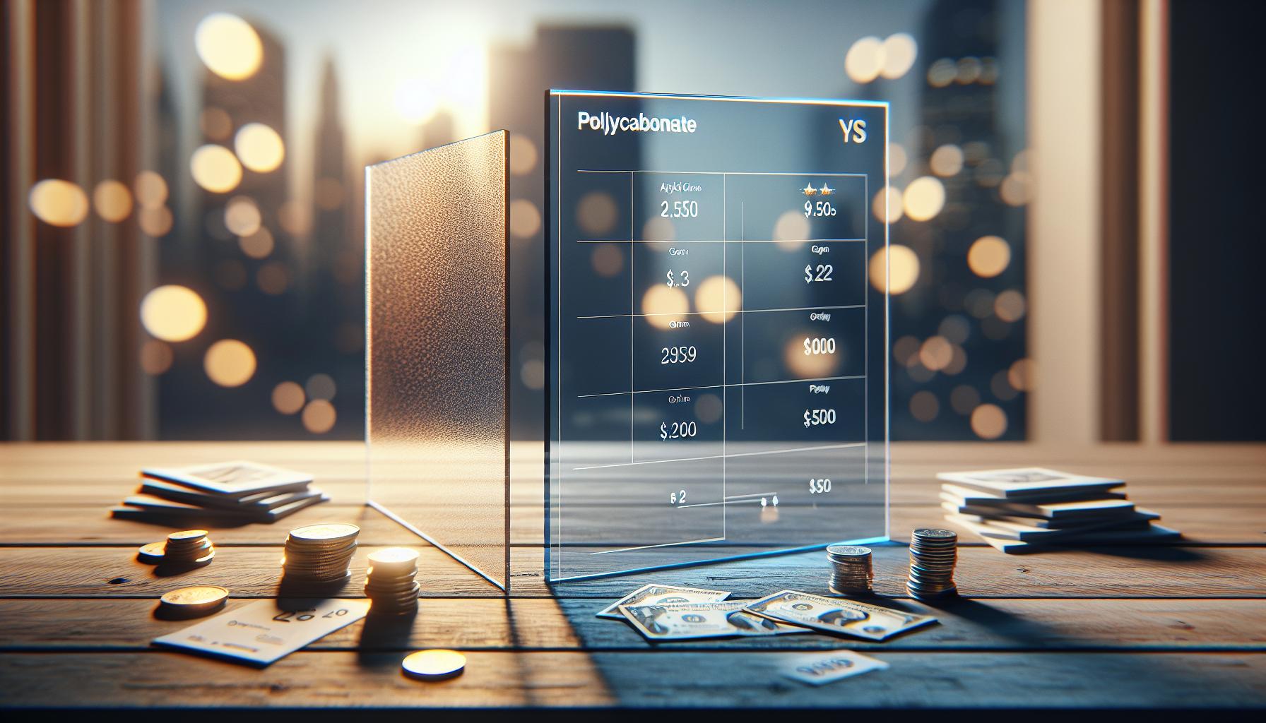Porównanie kosztów: szkło akrylowe vs. poliwęglan