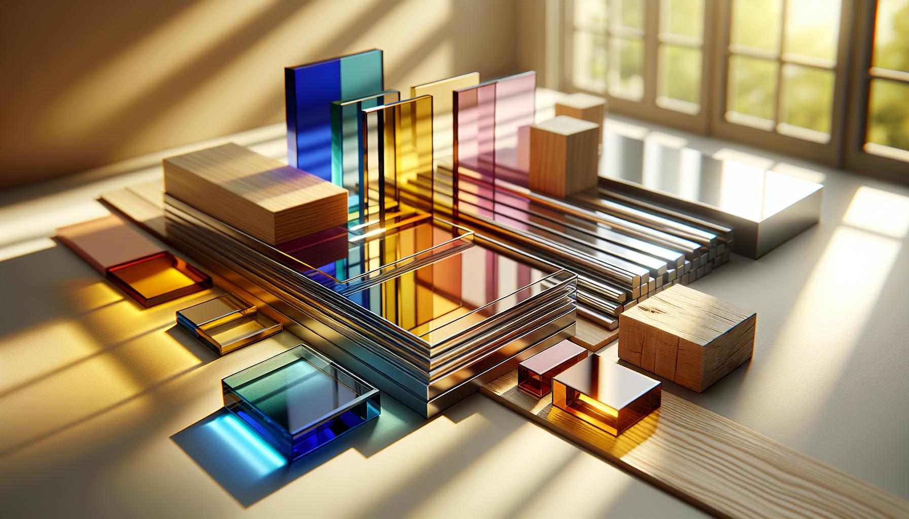 Porównanie szkła kolorowego z innymi materiałami