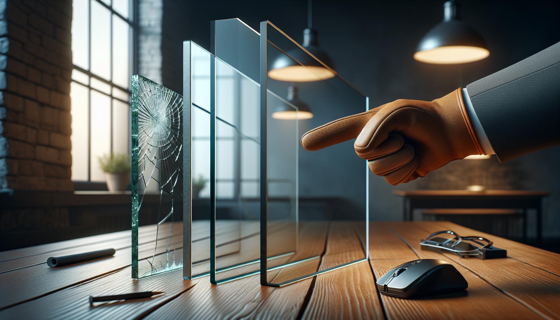 Porównanie szkła hartowanego z innymi materiałami